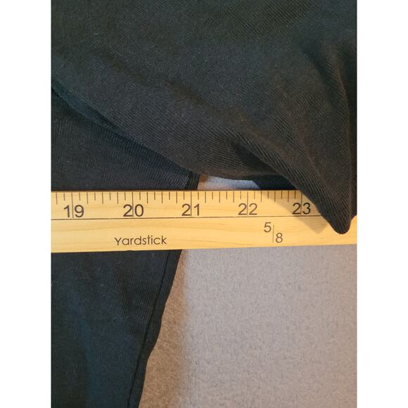 Chico’s Additions Black Cotton Scoop Neck Tee Size 2 Elbow Sleeve EUC - Picture 5 of 7